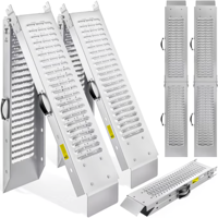 Nájezdové rampy na auto DRIVE, sklápěcí, sada 2 ks, max. 400 kg, 160cm, 2ks, stříbrná