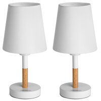 Lampa na noční stolek Daisy, bílá, 2ks