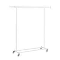 Stojan na oblečení INEZ na kolečkách, max.90kg, 83,5x45x160cm, bílá