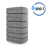 Sud na dešťovou vodu TOWER STONE světle šedý 500l