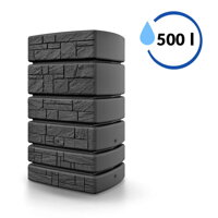Sud na dešťovou vodu TOWER STONE antracit 500l