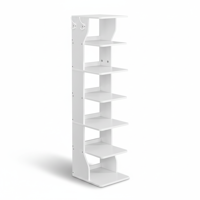 Botník CINDY, 6 úrovní, 30x26,4x110,4cm, bílá