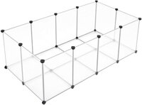 Ohrádka pro malá zvířata z průhledného plastu BEN, 143x71x47cm, transparentní