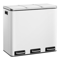 Koš na třídění odpadu SORT 54l (3x18 l) + pytle na odpadky, bílá