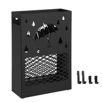 Kovový stojan na deštníky RAIN, 28x12x41cm, černá