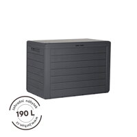 Zahradní úložný box WOODEBOX, 190L, 78x44x55cm, antracitová