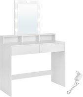 Toaletní stolek Vanesa bílý s osvětlením 145x100x40cm