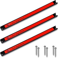 Magnetická lišta HOLDER, 3ks, 45cm, červená/černá