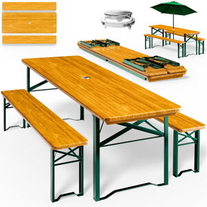 Pivní set KLASIK, 170cm, přírodní hnědá