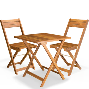 Balkónový set VITEK, 1+2, přírodní hnědá