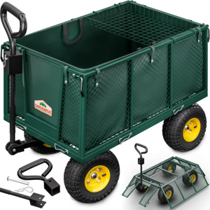 Transportní vozík HECTOR, max. 550 kg, 110x75x52 cm, zelený