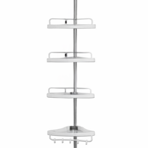 Teleskopický regál do sprchy DELMO, 92-306 cm, bílá