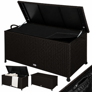 Polyratanový úložný box RICCO, 117 x 53 x 60cm, tmavě hnědá