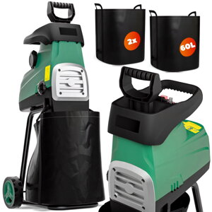 Zahradní štěpkovač/drtič DIOX+2x 60l pytel, 3100W černá/zelená