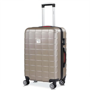 Cestovní kufr s tvrdým obalem, ABS, champagne 80l