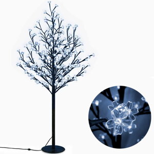 Svítící strom TŘEŠEŇ do interiéru i exteriéru, 180cm, modrá
