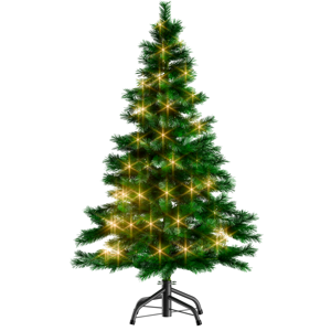 Umělý vánoční stromeček RUDOLPH se světýlky, 150 cm, zelená