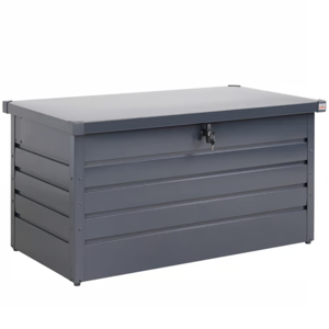 Kovový úložný box METALBOX, 385L, 120×62×63 cm, antracitová