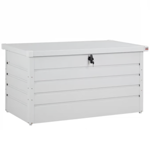 Kovový úložný box METALBOX, 385L, 120×62×63 cm, šedá