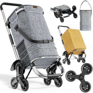 Nákupní taška na kolečkách do schodů COMFORT,50l, šedá