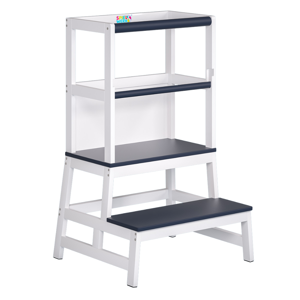 Učící věž PLAY borovice, 93x56x49, bílá/antracit