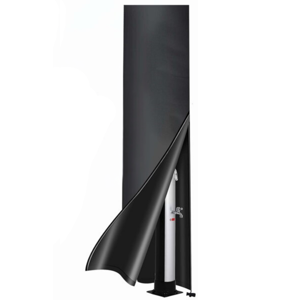Kryt solární sprchy COVER, 220 x 70 cm, černá