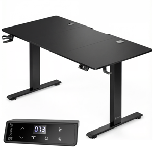 Výškově nastavitelný kancelářský stůl FLEXI, 160x75x72–117cm, černá