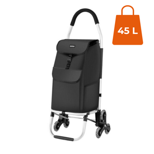 Nákupní taška Shopper, na kolečkách do schodů 45L, 101x45x39, černá
