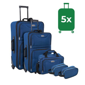 Set cestovních kufrů Travel 5-dílný, půlnoční modrá