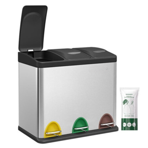 Koš na třídění odpadu SORT 24l (3x8l), ocelová