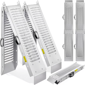Nájezdové rampy na auto DRIVE, sklápěcí, sada 2 ks, max. 400 kg, 160cm, 2ks, stříbrná