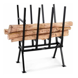 Koza na řezání dřeva z oceli, podstavec s brzdícím ramenem, 80 x 54 x 103 cm, černá