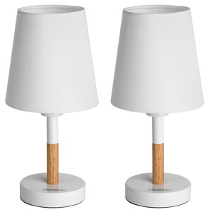 Lampa na noční stolek Daisy, bílá, 2ks