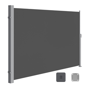 Boční markýza HORIZON na terasu, 200x350cm, šedá
