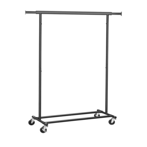 Stojan na oblečení INEZ na kolečkách, max.90kg, 83,5x45x160cm, černá