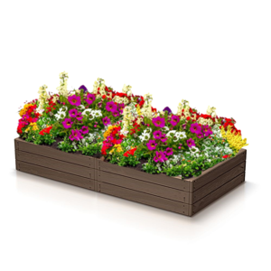 Vyvýšený záhon WOODY 149x75,6x25cm, hnědá
