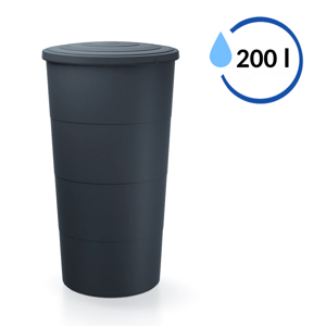 Sud na dešťovou vodu SMOOTH antracit 200 l
