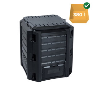 Zahradní kompostér COMPOGREEN, 380l, černá