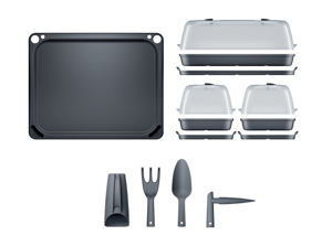 Minipařeniště s nářadím 14v1 RESPANA TABLE TOP SEED STARTER SET antracit