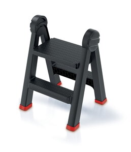 Schůdky TITAN LADDER černé 47,0x43,5x63,0 cm