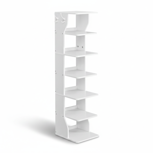 Botník CINDY, 6 úrovní, 30x26,4x110,4cm, bílá