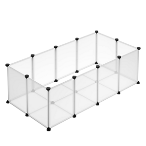 Ohrádka pro malá zvířata z průhledného plastu BEN, 125x63x42cm, transparentní