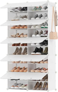 Organizér na boty KIMBERLY, 10 boxů, bílá/průhledná