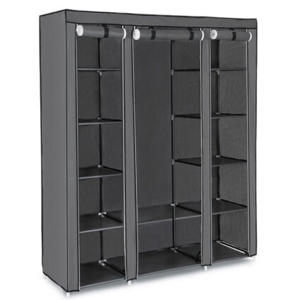 Přenosná látková skříň, šatna, CLOSET, 150x175x45cm šedá