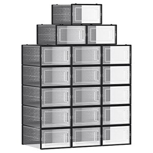 Organizér na boty MARI, 18boxů, černá/průsvitná