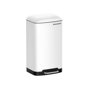 Odpadkový koš s pomalým zavíráním SLOW, 30l, bílá