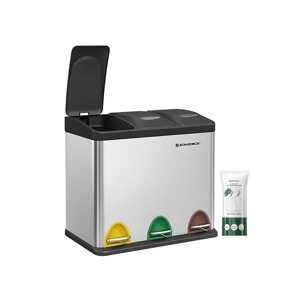 Koš na třídění odpadu SORT 24l (3x8l), ocelová