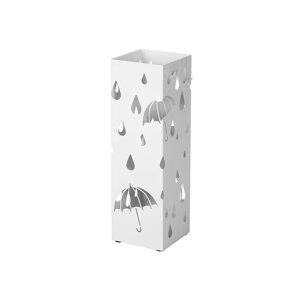 Kovový stojan na deštníky UMBRELLA, 15,5x15,5x49cm, bílá