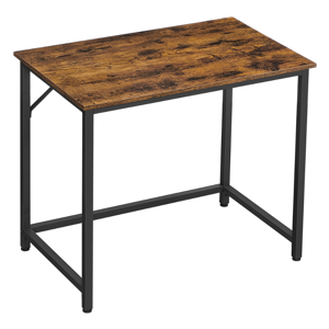 Kancelářský stůl URBAN v industriálním stylu, 80x50x75 cm, hnědá/černá