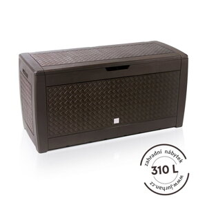 Odkladací box Matuba hnědý 310L 119x48x60cm